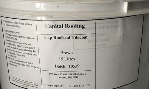 Cap Roofseal finished roof coating
